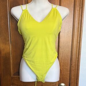 Yellow Strappy swimsuit